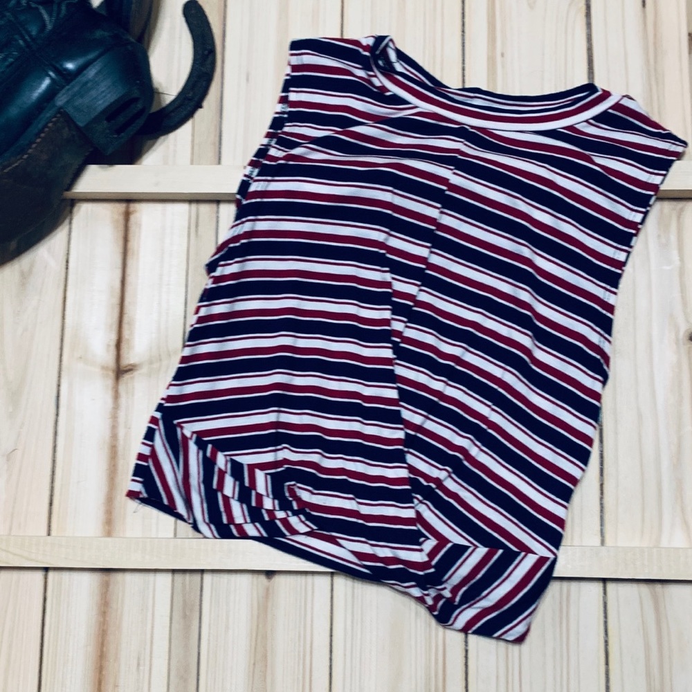 Red white and blue crop top